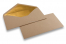 Couverts aus Kraftpapier mit Innenfutter - 110 x 220 mm (EA 5/6) Gold | Couvertsbestellen.ch