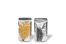 Metallic transparente Standbodenbeutel - Silber metallic, 110 x 185 x 70 mm - 250 ml | Couvertsbestellen.ch