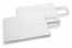 Tragetaschen aus Papier mit gedrehten Papierkordeln - weiß, 220 x 100 x 310 mm, 90 Gramm | Couvertsbestellen.ch