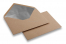 Couverts aus Kraftpapier mit Innenfutter - 114 x 162 mm (C 6) Silber | Couvertsbestellen.ch