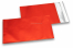 Rote Foliencouverts matt metallic farbig - 114 x 162 mm | Couvertsbestellen.ch