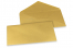 Farbige Couverts für Glückwunschkarten - Gold metallic, 110 x 220 mm | Couvertsbestellen.ch