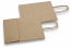 Tragetaschen aus Papier mit gedrehten Papierkordeln - braun gestreift, 180 x 80 x 220 mm, 90 Gramm | Couvertsbestellen.ch