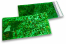 Grüne Holografische Metallic Foliencouverts - 114 x 229 mm | Couvertsbestellen.ch