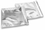 Silberne Metallic Foliencouverts - 165 x 165 mm | Couvertsbestellen.ch