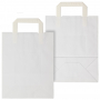 Papieren draagtassen platte handgreep - shopping 43928