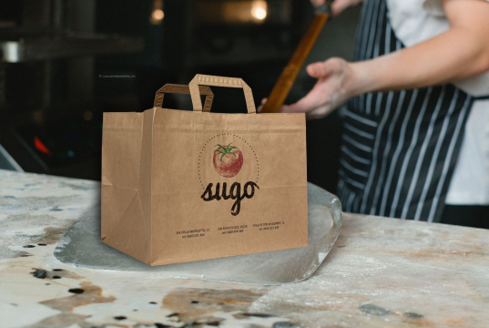  Tragetaschen aus Papier mit Flachhenkel | Couvertsbestellen.ch