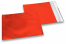 Rote Foliencouverts matt metallic farbig - 165 x 165 mm | Couvertsbestellen.ch