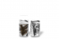 Metallic transparente Standbodenbeutel - Silber metallic, 85 x 145 x 50 mm - 100 ml | Couvertsbestellen.ch