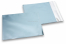 Eisblaue Foliencouverts matt metallic farbig - 165 x 165 mm | Couvertsbestellen.ch