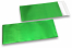 Grüne Foliencouverts matt metallic farbig - 110 x 220 mm | Couvertsbestellen.ch