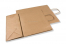 Tragetaschen aus Papier mit gedrehten Papierkordeln - braun, 320 x 140 x 420 mm, 100 Gramm | Couvertsbestellen.ch