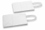 Tragetaschen aus Papier mit gedrehten Papierkordeln - weiß, 140 x 80 x 210 mm, 90 Gramm | Couvertsbestellen.ch