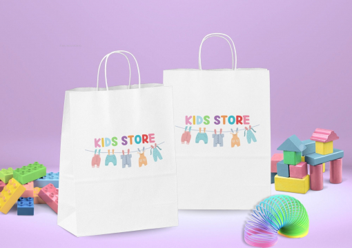 Tragetaschen aus Papier mit Kordelhenkel | Couvertsbestellen.ch