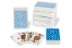 Personalisierte Spielkarten International - mit Randabfallende Bedruckung + Kunststoffbox | Couvertsbestellen.ch
