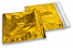 Goldene Holografische  Metallic Foliencouverts - 165 x 165 mm | Couvertsbestellen.ch