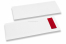 Bestecktasche Weiß ohne Besteckschnitt + Rot Papierserviette | Couvertsbestellen.ch