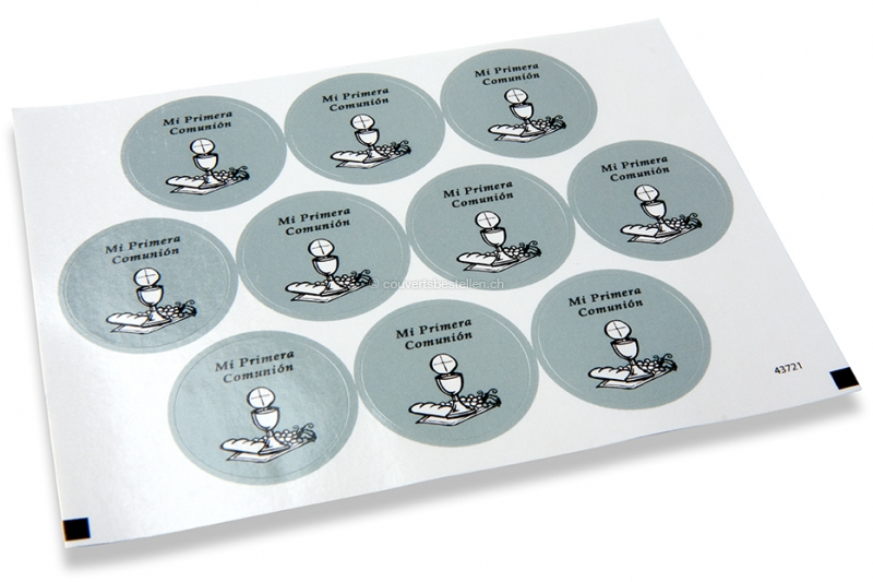 Kommunion-Verschlusssiegel - mi primera comunión grau