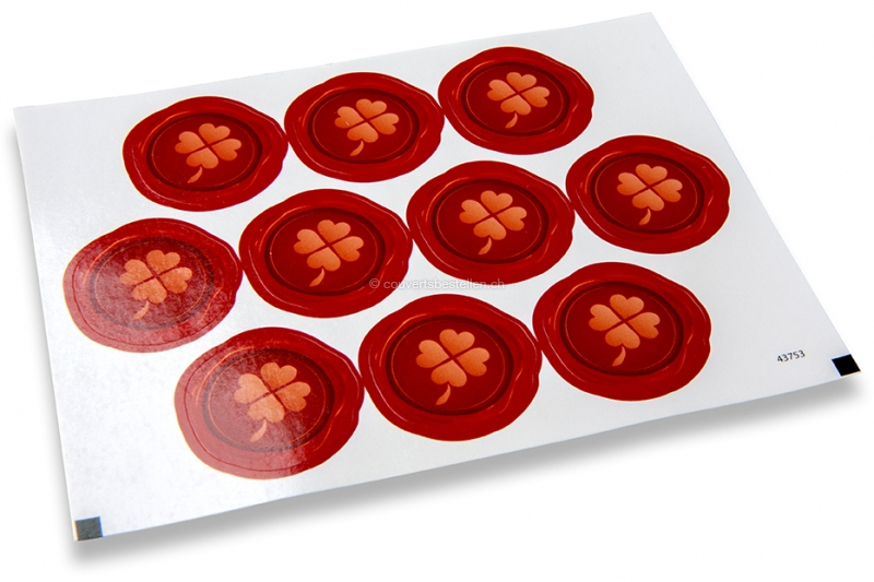 Party-Verschlusssiegel - vierblättrige Kleeblatt