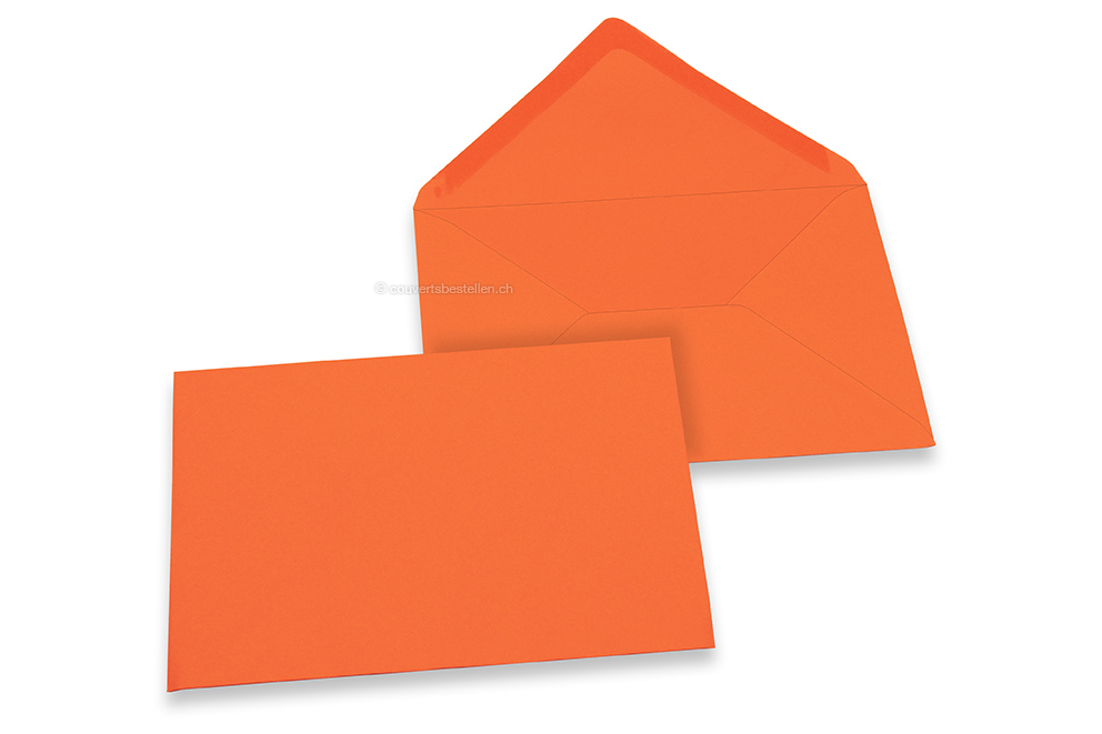 Farbige Couverts  für Glückwunschkarten  - Orange, 114 x 162 mm