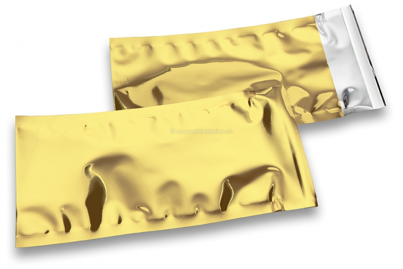 Goldene Metallic Foliencouverts - 114 x 229 mm