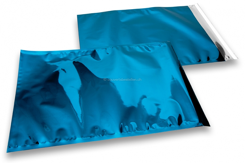 Blaue Metallic Foliencouverts - 229 x 324 mm