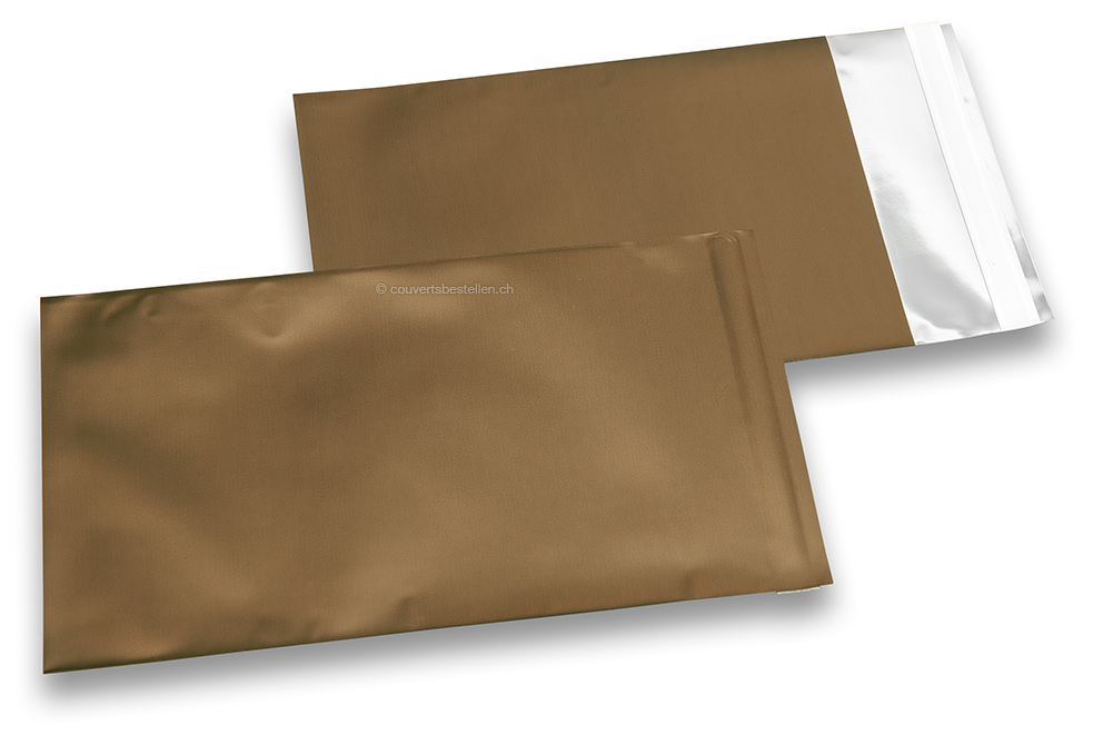Bronzene Foliencouverts matt metallic farbig - 114 x 162 mm