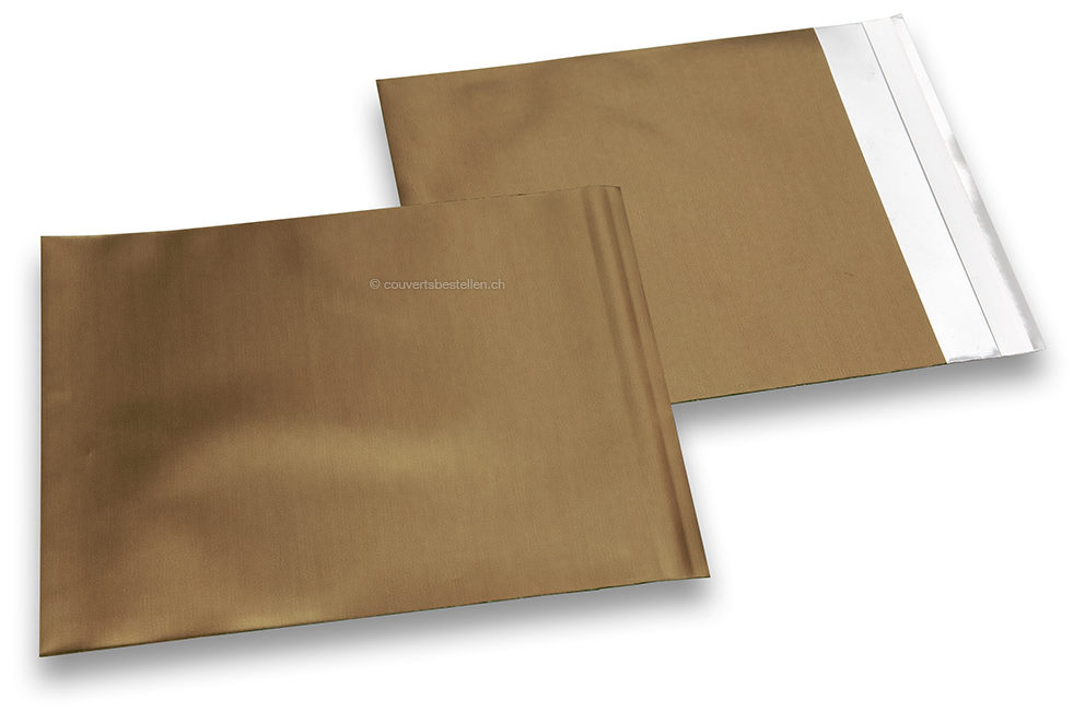 Bronzene Foliencouverts matt metallic farbig - 165 x 165 mm
