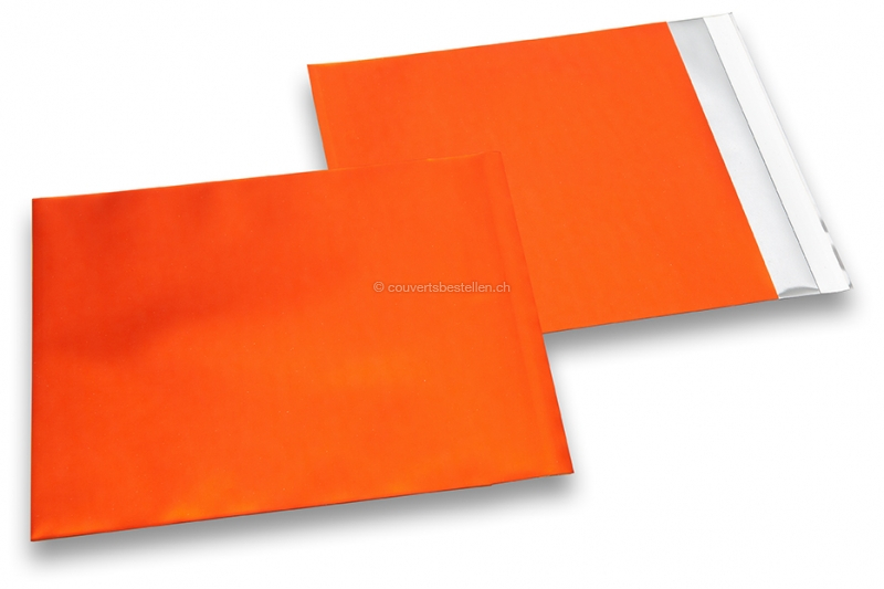 Orange Foliencouverts matt metallic farbig - 165 x 165 mm