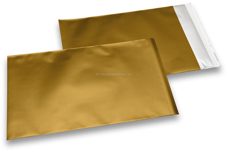Goldene Foliencouverts matt metallic farbig - 180 x 250 mm