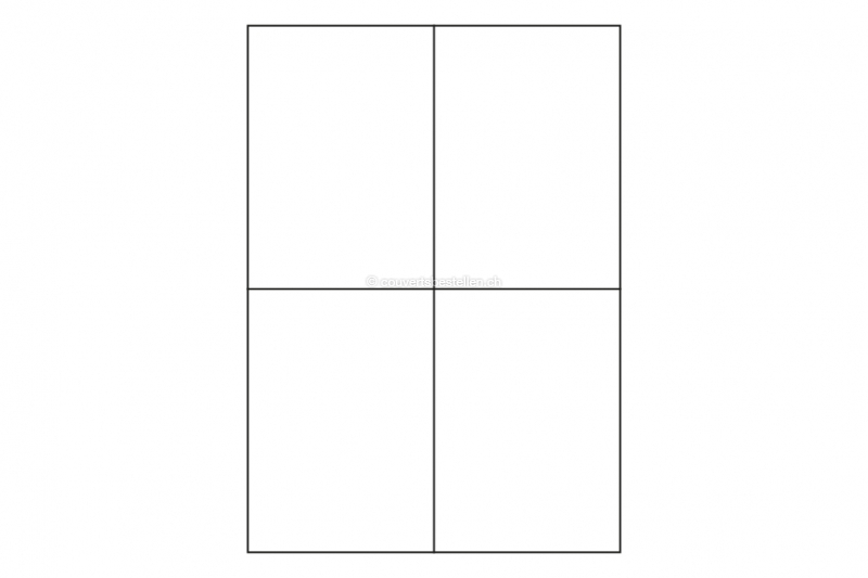 Etiketten für Laserdrucker (weiß) - 4 Stück pro Blatt