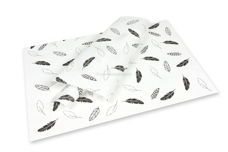 Seidenpapier - Gefieder Schwarz