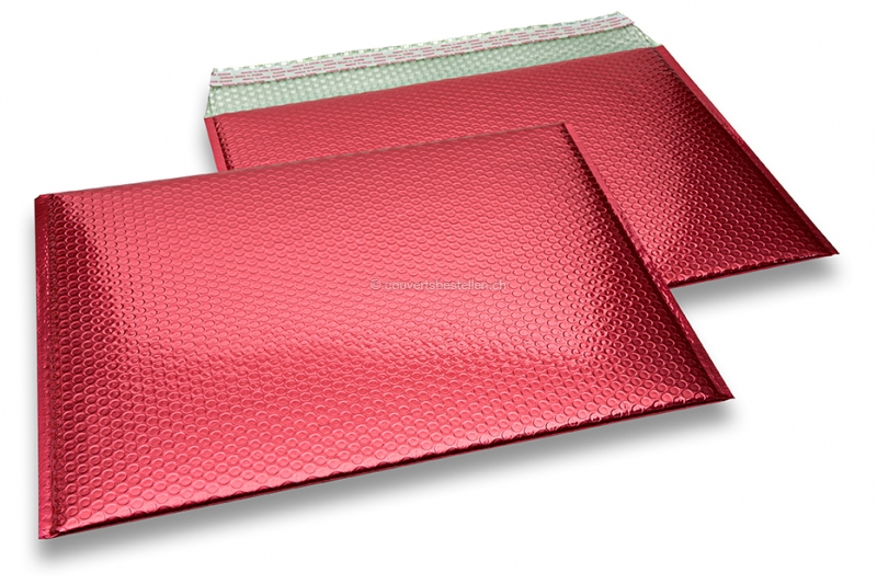 Luftpolstertaschen metallic umweltfreundlich - Rot 320 x 425 mm