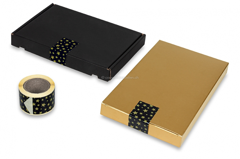 Bedruckte längliche Verschlusssiegel - Sterne