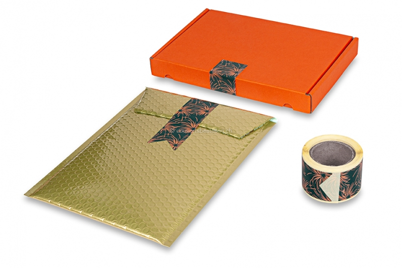 Bedruckte längliche Verschlusssiegel - Feuerwerk