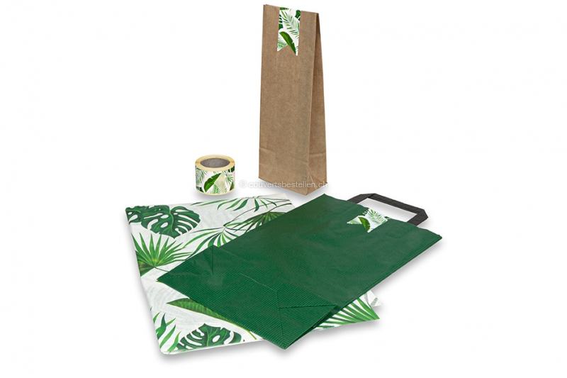 Bedruckte längliche Verschlusssiegel - Urwald