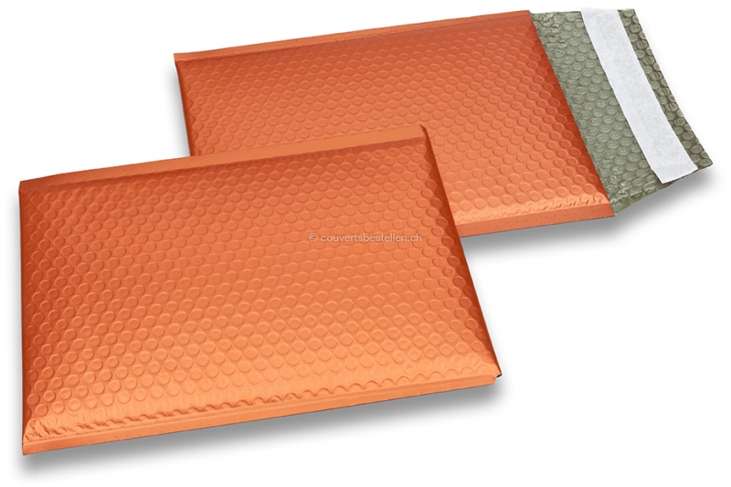 Luftpolstertaschen matt metallic umweltfreundlich - Orange 180 x 250 mm