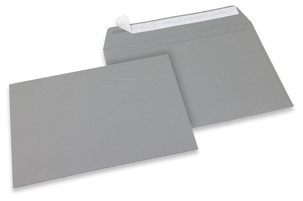 Farbige Couverts Papier - Grau, 1162 x 229 mm