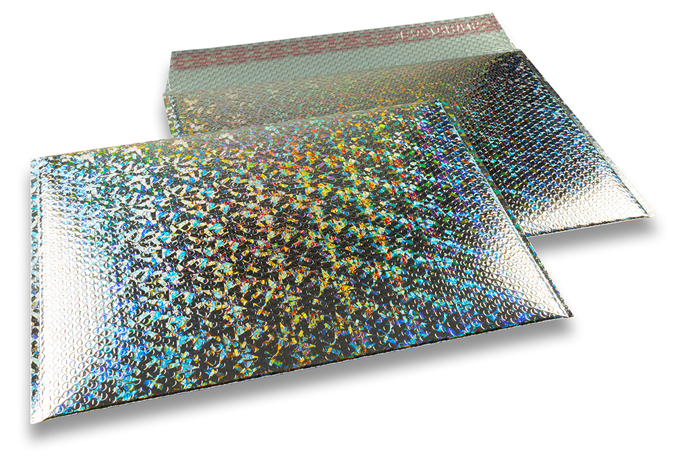 Luftpolstertaschen metallic umweltfreundlich - Silber Holographisch 320 x 425 mm