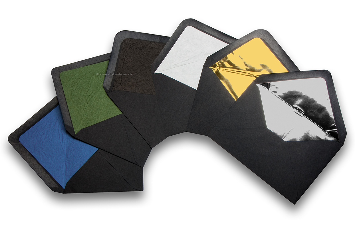 Gefütterten couverts Schwarz
