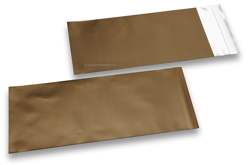 Bronzene Foliencouverts matt metallic farbig - 110 x 220 mm