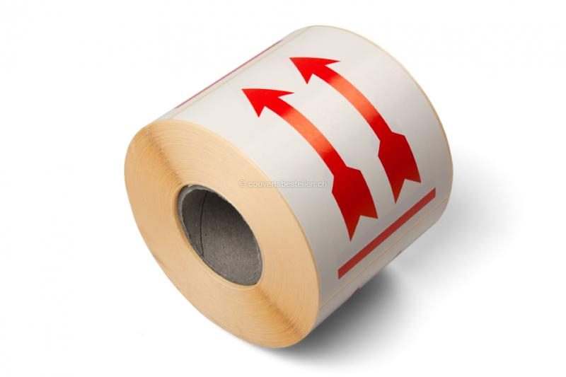 Verpackungsetiketten - Diese Seite oben: Pfeile - 90 x 115 mm