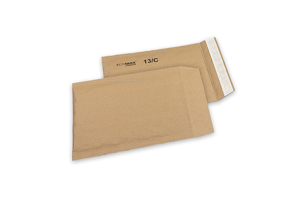 Luftpolstertaschen aus Papier – Ecomax - 150 x 215 mm, 13/C, Braun